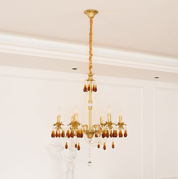 Aureate Amber Crystal Chandelier - Vakkerlight