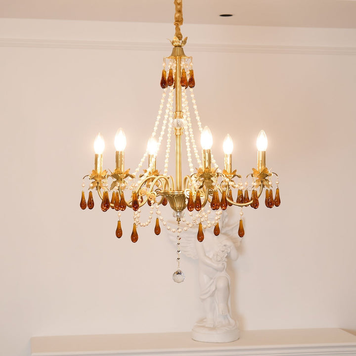 Aureate Amber Crystal Chandelier - Vakkerlight