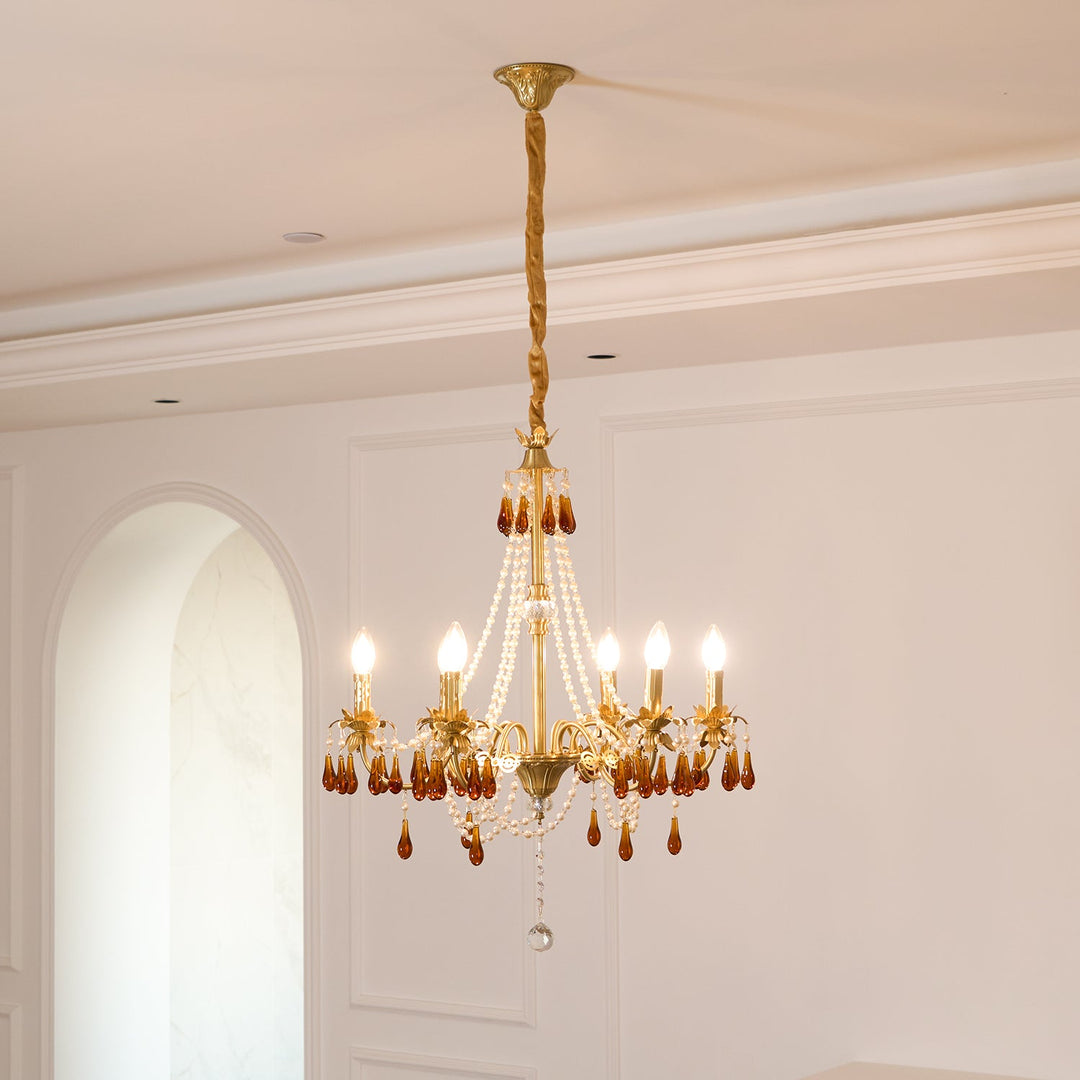 Aureate Amber Crystal Chandelier - Vakkerlight