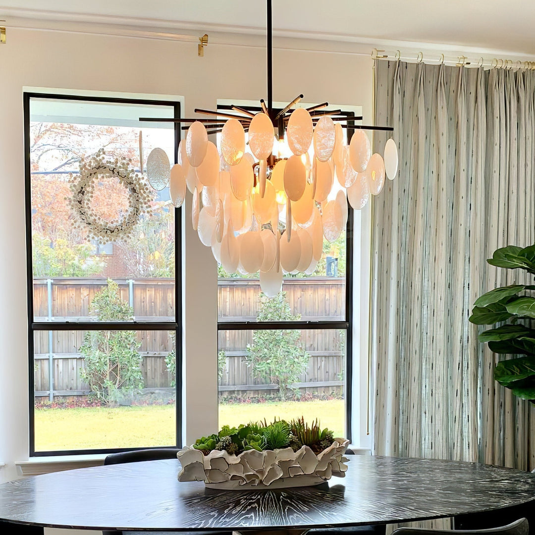 Cascading Selenite Disc Chandelier - Vakkerlight