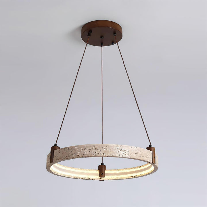 Celestial Orbit Travertine Chandelier