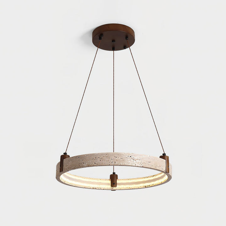 Celestial Orbit Travertine Chandelier
