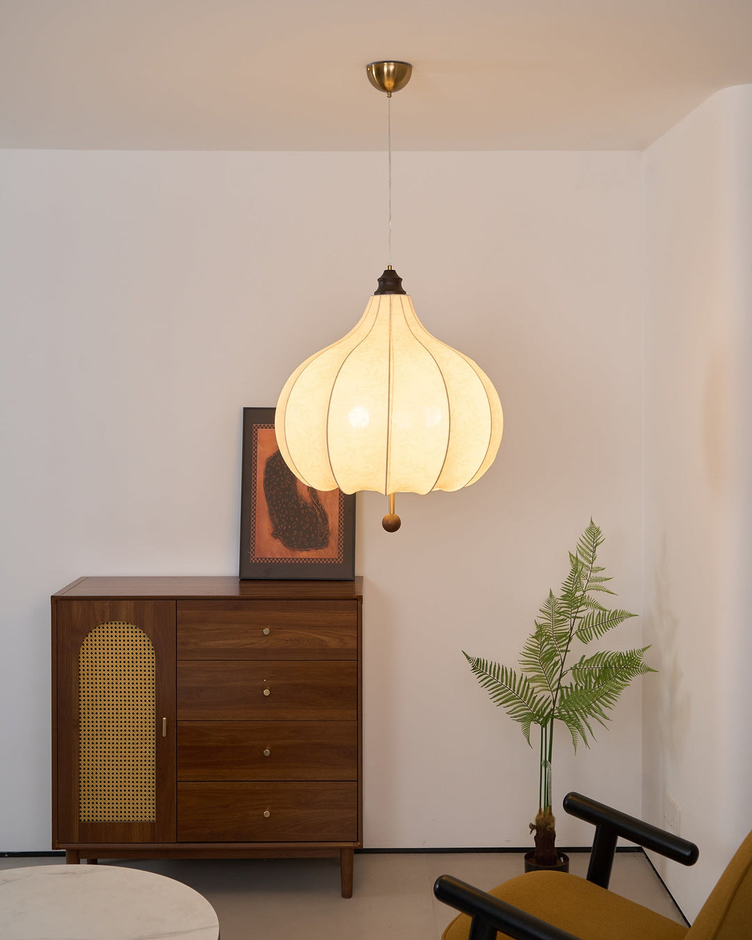 Chestnut Fabric Pendant Light - Vakkerlight
