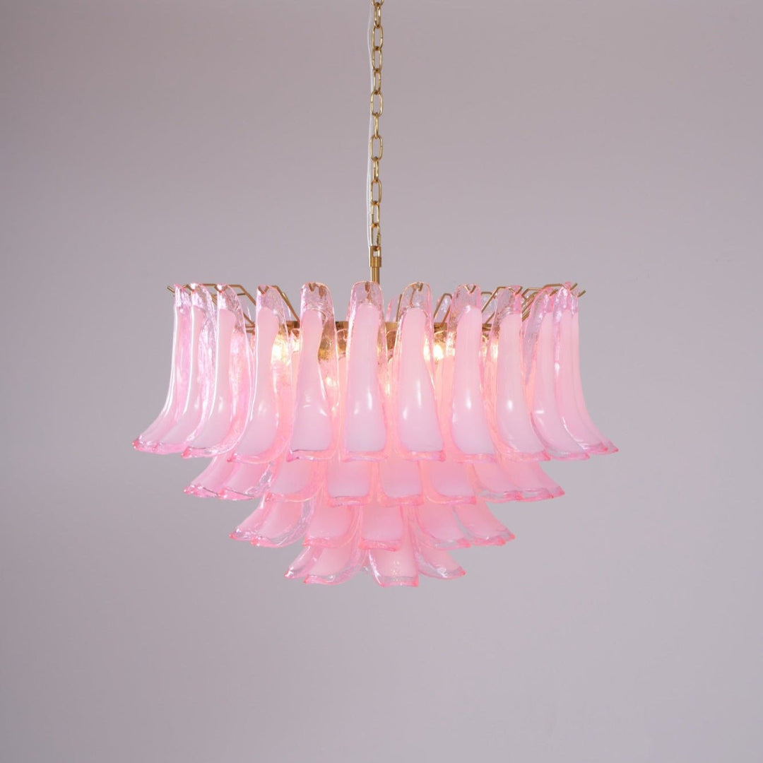 Fiora Pink Glass Chandelier - Vakkerlight