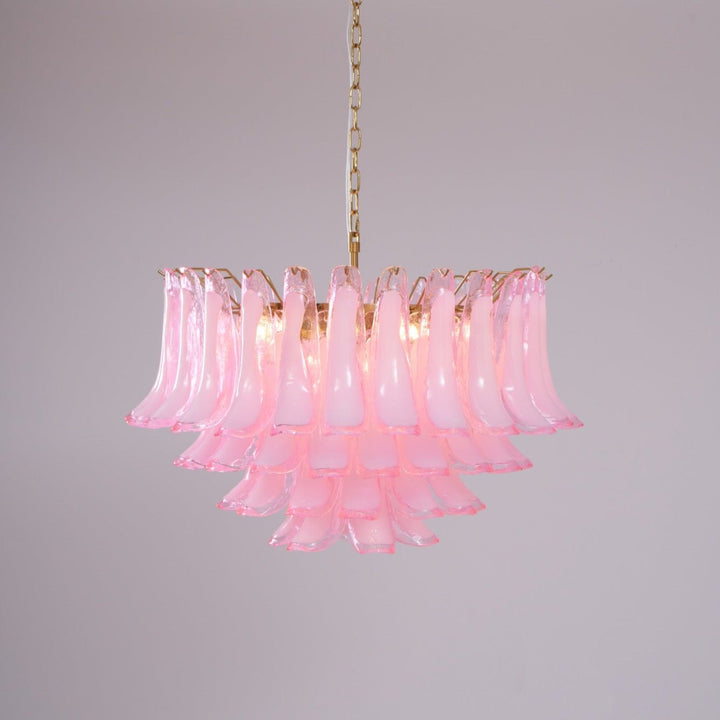Fiora Pink Glass Chandelier - Vakkerlight