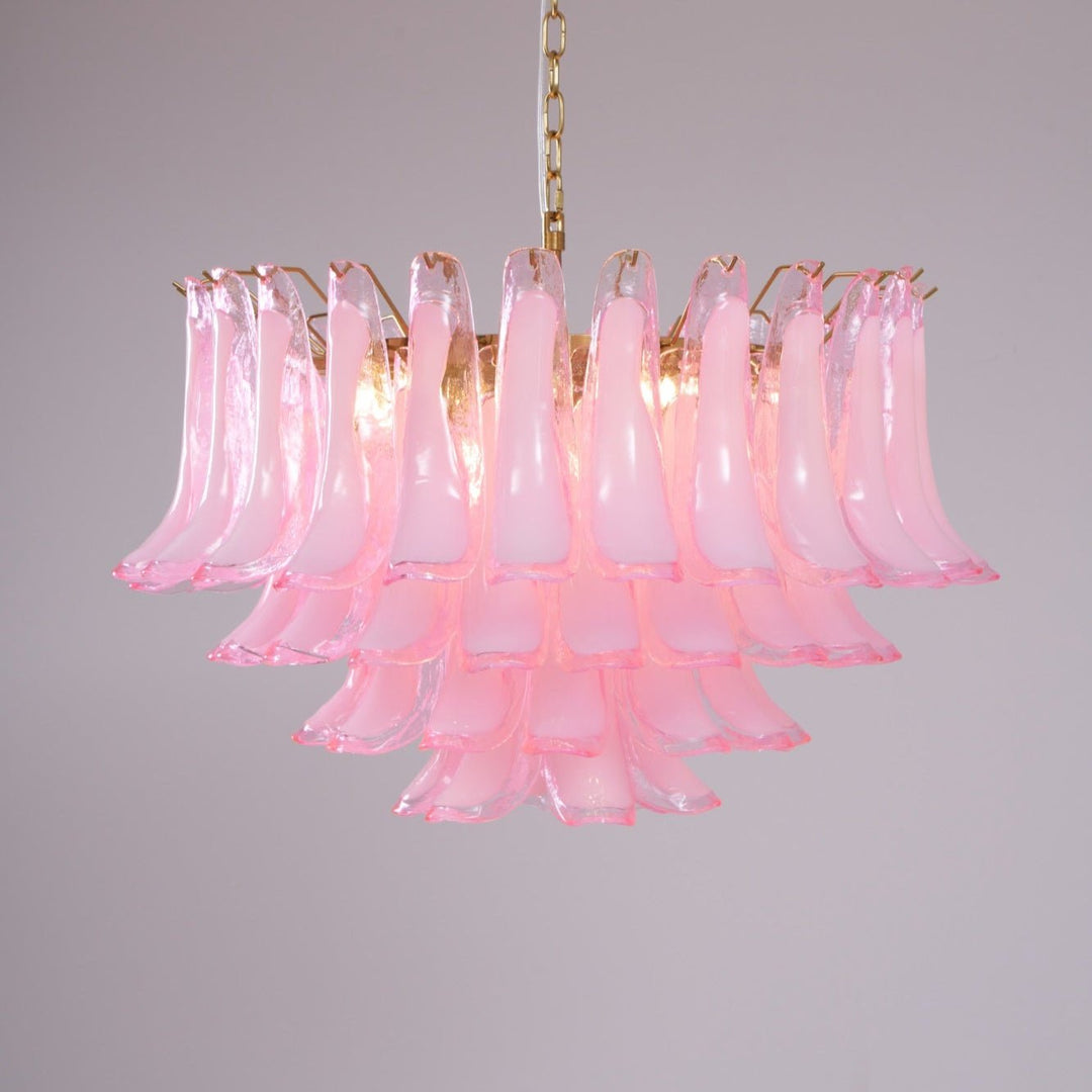 Fiora Pink Glass Chandelier - Vakkerlight