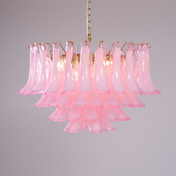 Fiora Pink Glass Chandelier - Vakkerlight