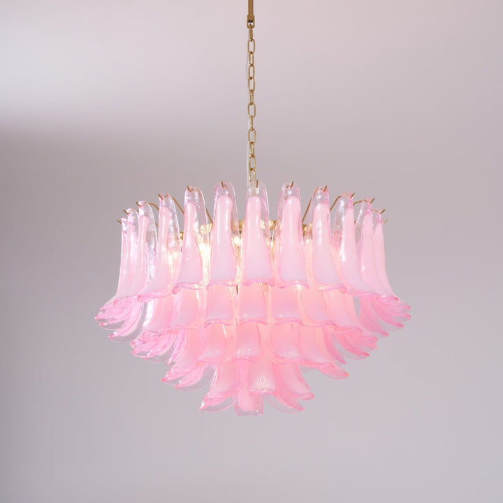 Fiora Pink Glass Chandelier - Vakkerlight