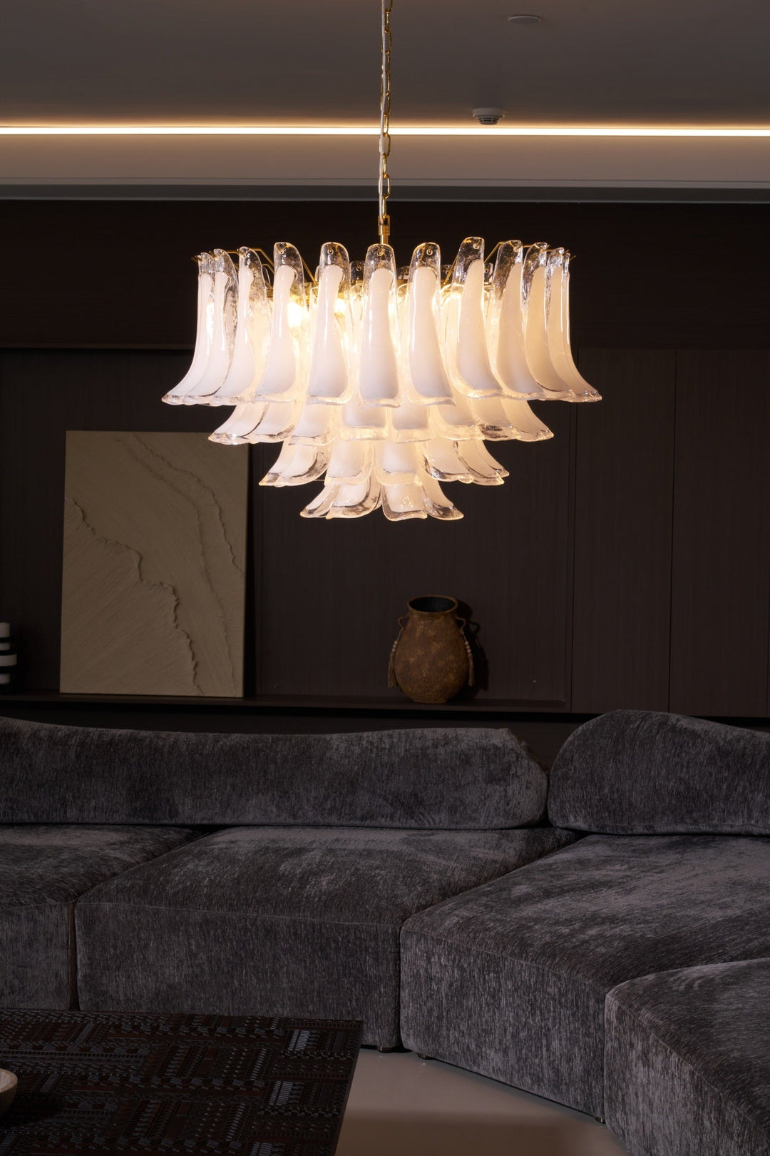 Fiora Pink Glass Chandelier - Vakkerlight