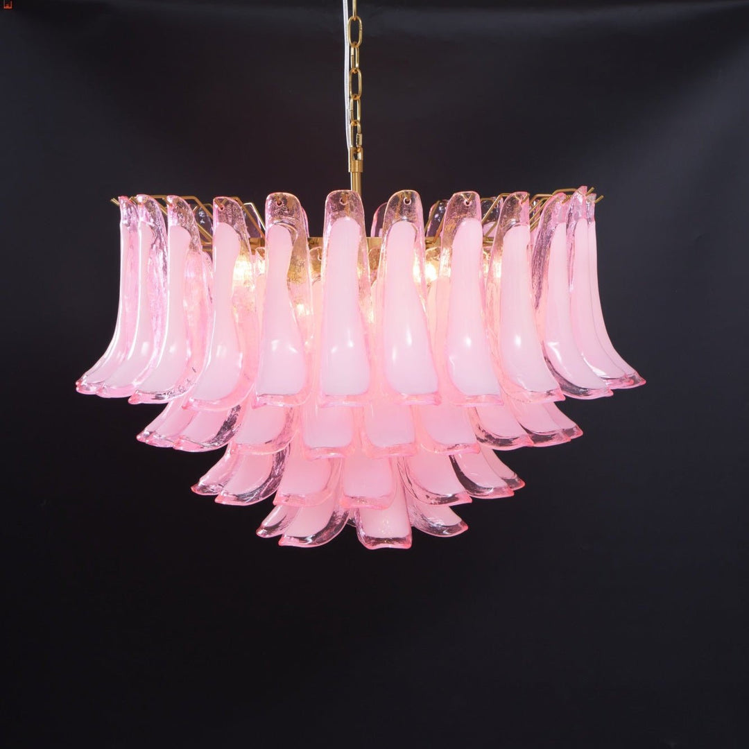 Fiora Pink Glass Chandelier - Vakkerlight
