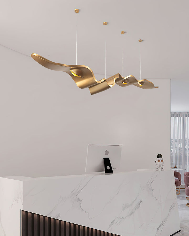 Gold Ribbon Chandelier - Vakkerlight