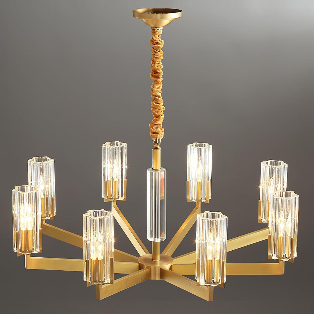 Kayla Brass Chandelier - Vakkerlight