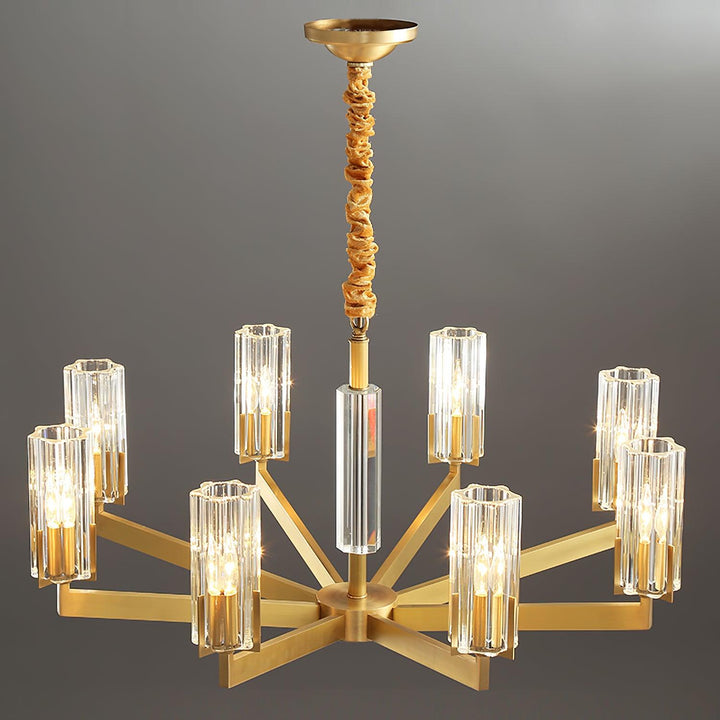 Kayla Brass Chandelier - Vakkerlight