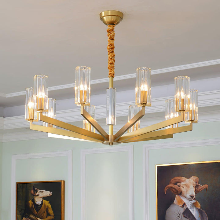 Kayla Brass Chandelier - Vakkerlight