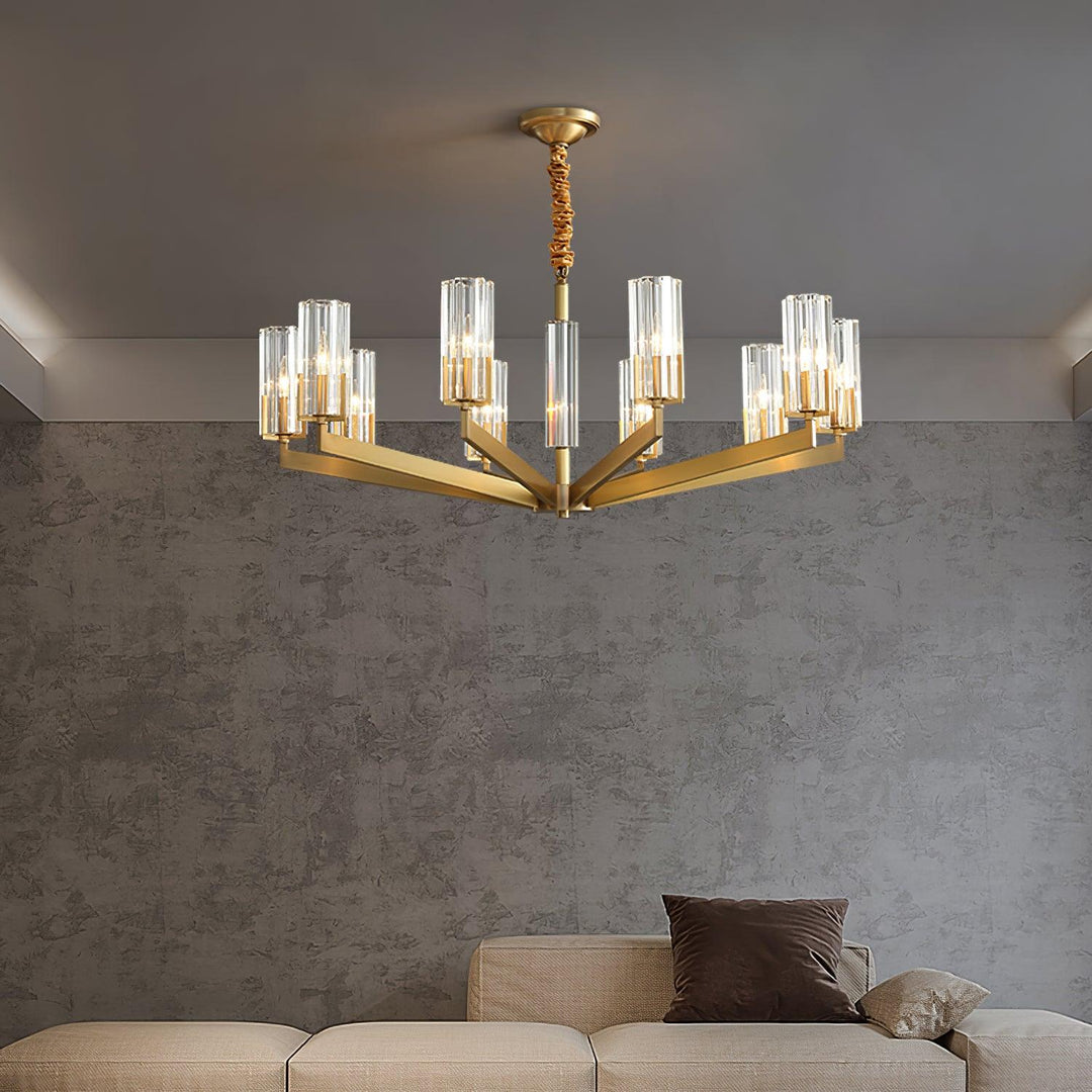 Kayla Brass Chandelier - Vakkerlight