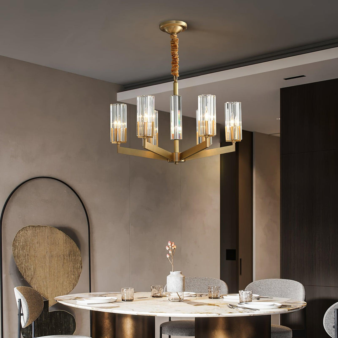 Kayla Brass Chandelier - Vakkerlight