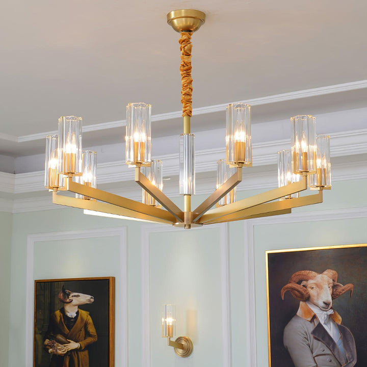 Kayla Brass Chandelier - Vakkerlight