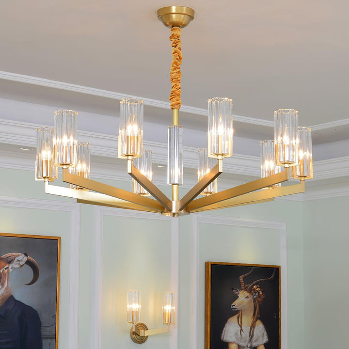 Kayla Brass Chandelier - Vakkerlight