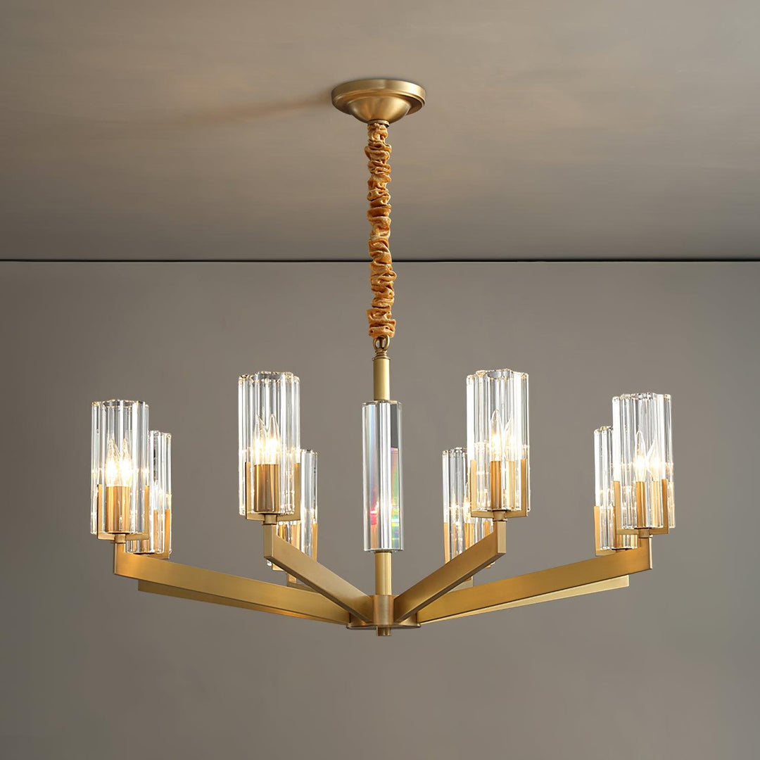 Kayla Brass Chandelier - Vakkerlight