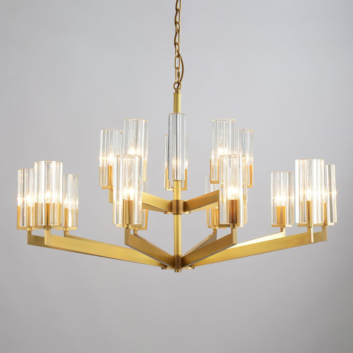 Kayla Brass Chandelier - Vakkerlight
