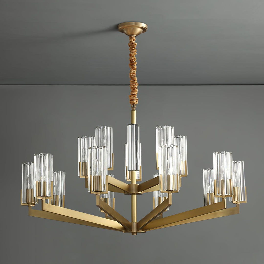 Kayla Brass Chandelier - Vakkerlight