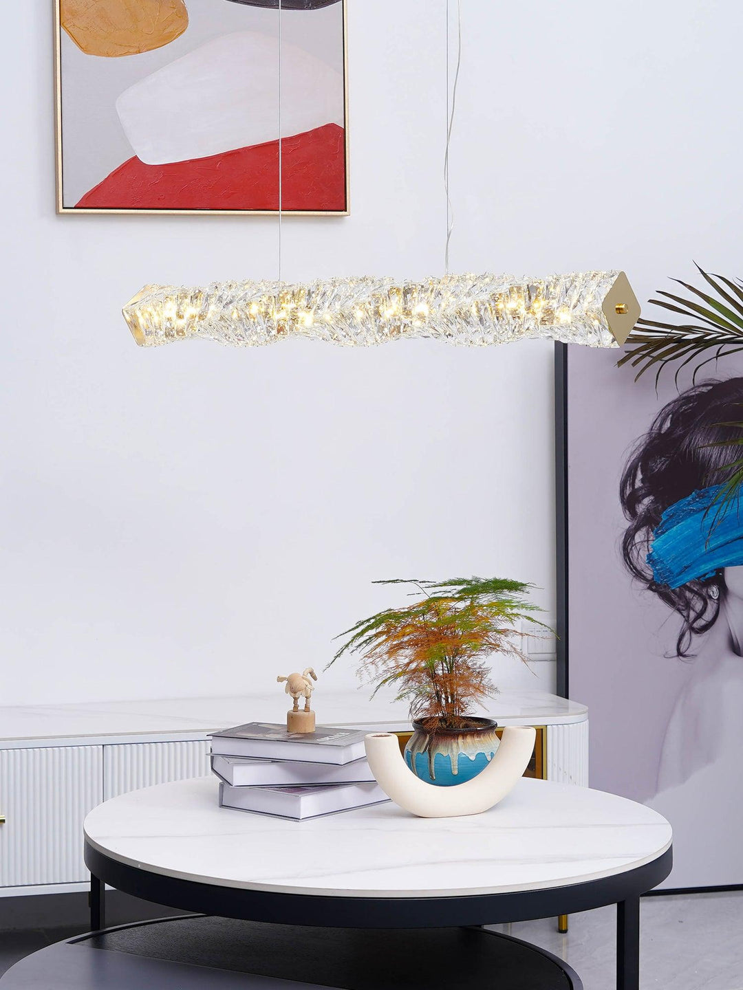 Long Crystal Pendant Lamp - Vakkerlight