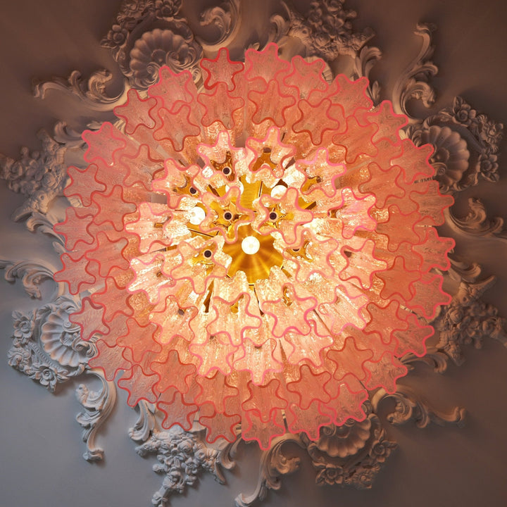 Murano Pink Glass Ceiling Light - Vakkerlight
