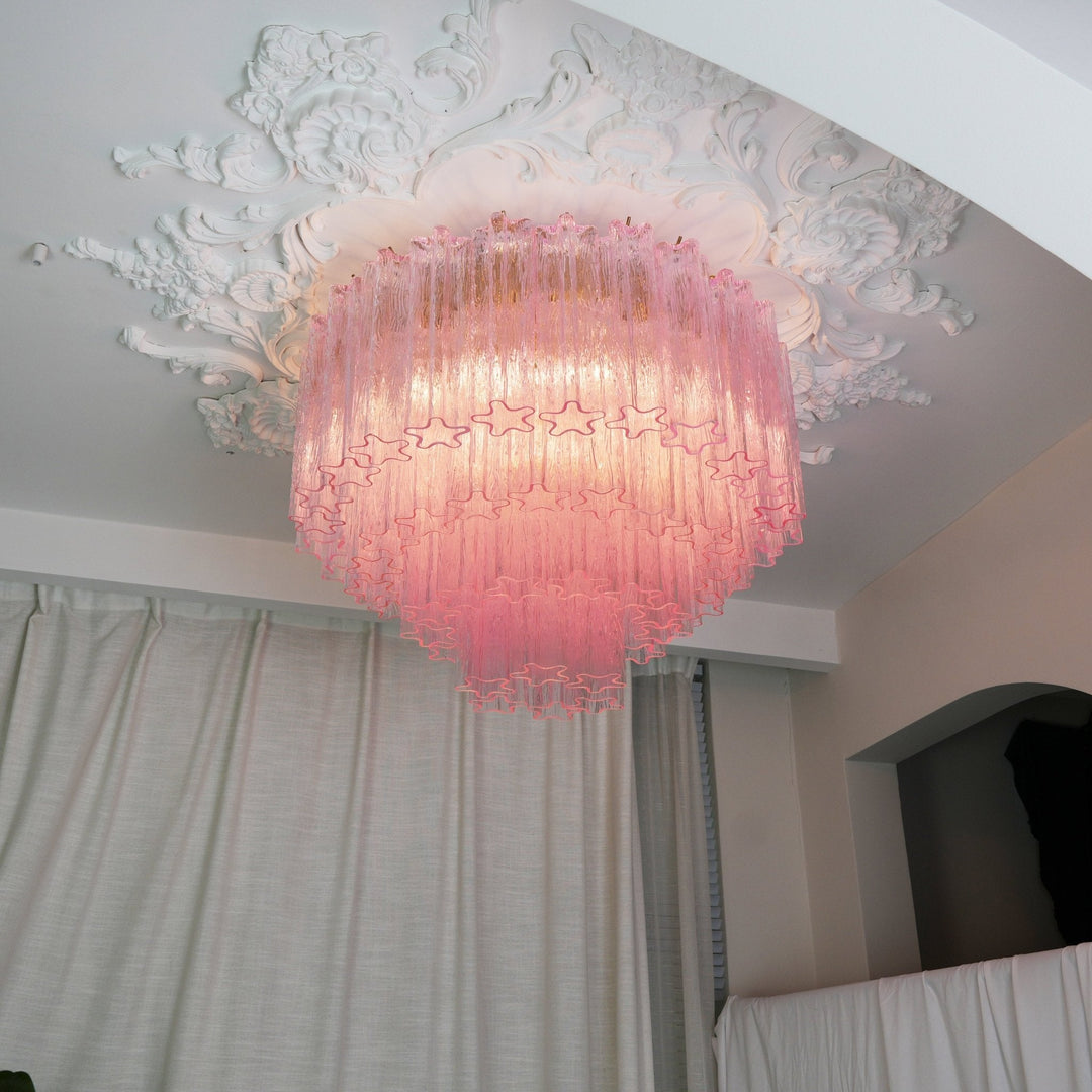 Murano Pink Glass Ceiling Light - Vakkerlight