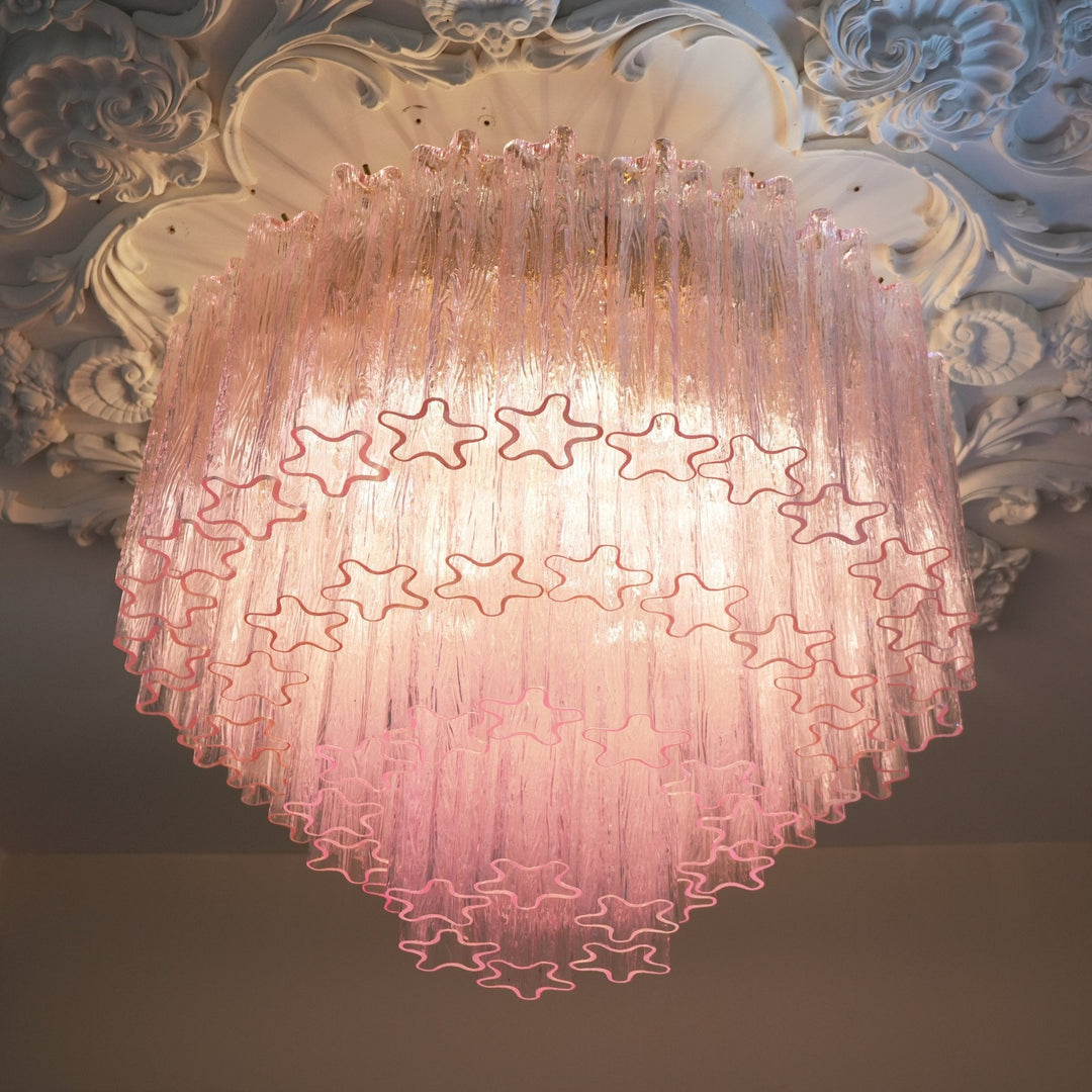 Murano Pink Glass Ceiling Light - Vakkerlight