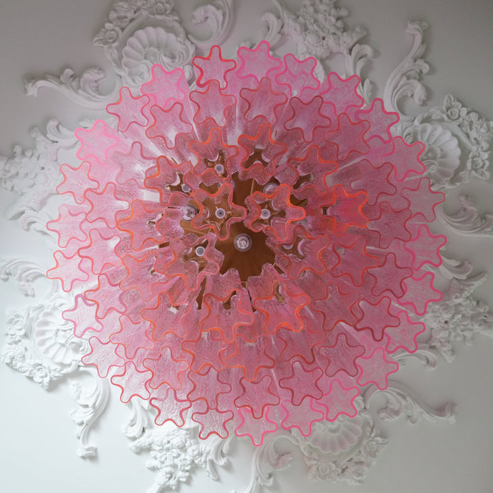 Murano Pink Glass Ceiling Light - Vakkerlight