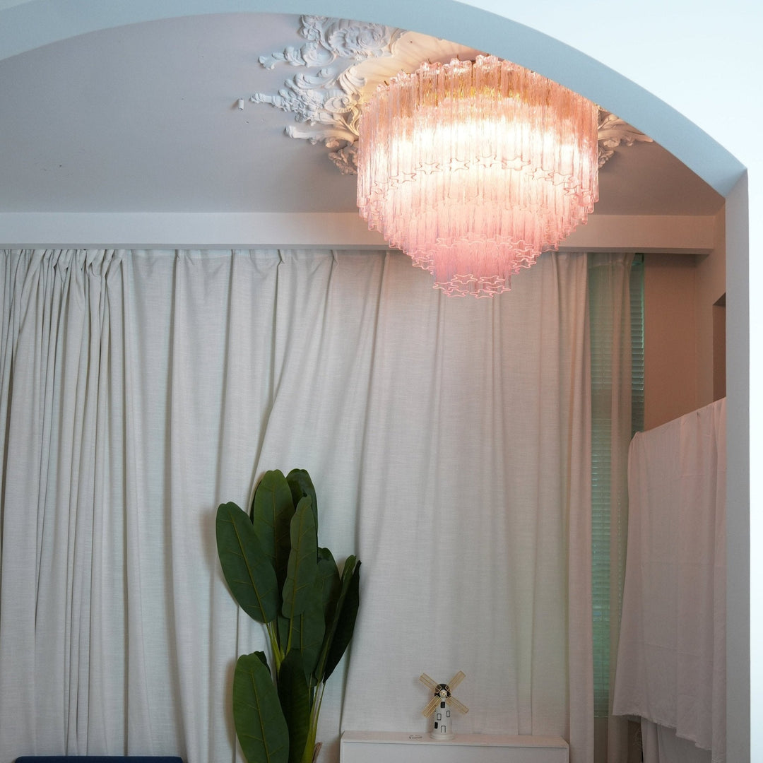 Murano Pink Glass Ceiling Light - Vakkerlight