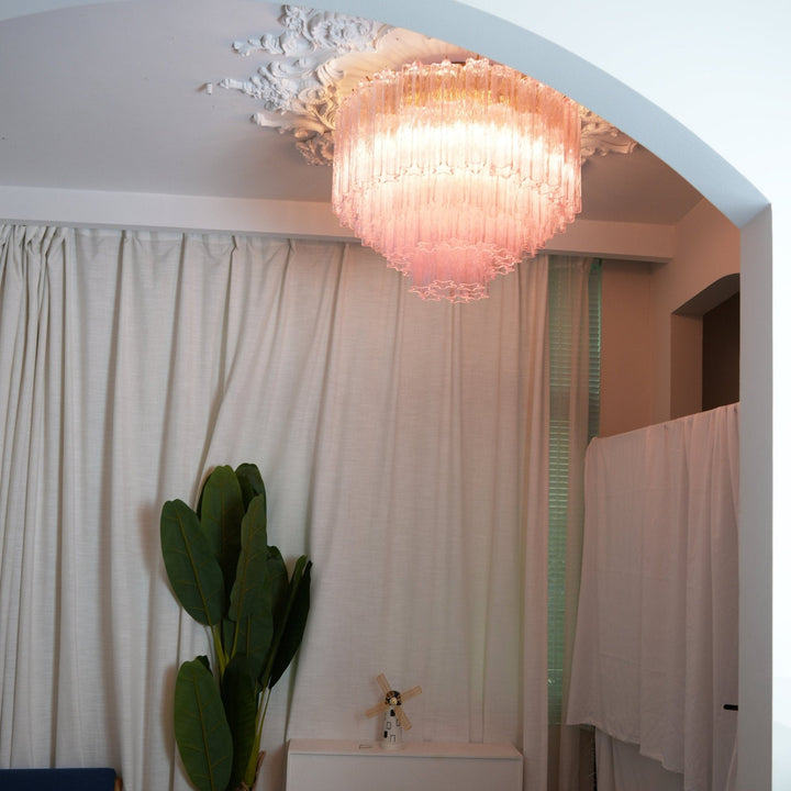 Murano Pink Glass Ceiling Light - Vakkerlight
