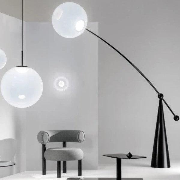 Opal Arc Floor Lamp - Vakkerlight
