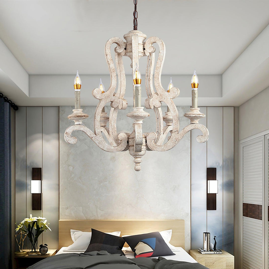 Parrotuncle Wooden Candle Chandelier - Vakkerlight
