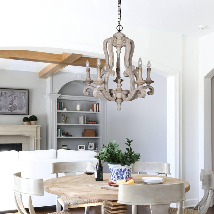 Parrotuncle Wooden Candle Chandelier - Vakkerlight