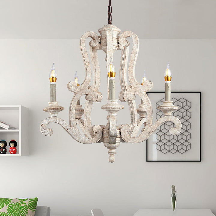 Parrotuncle Wooden Candle Chandelier - Vakkerlight