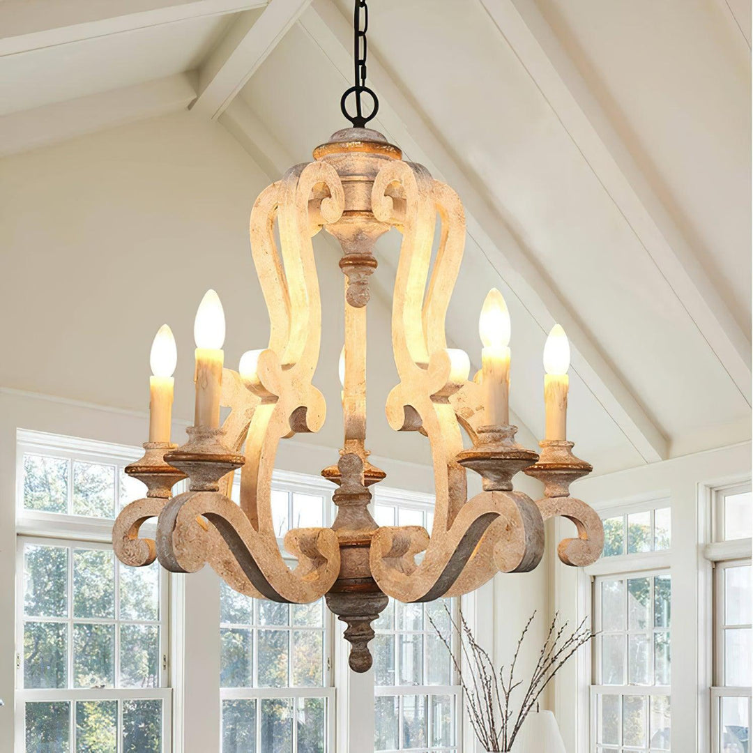 Parrotuncle Wooden Candle Chandelier - Vakkerlight