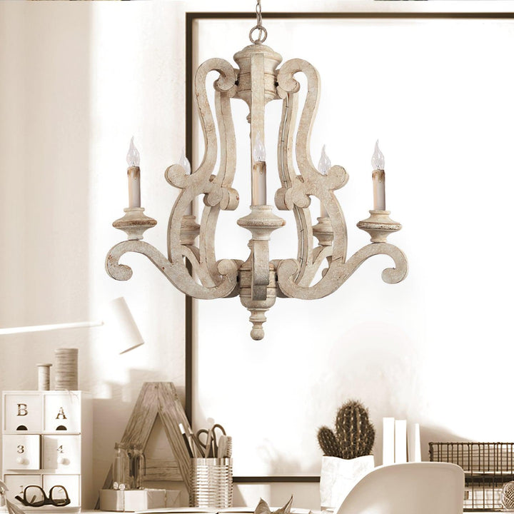 Parrotuncle Wooden Candle Chandelier - Vakkerlight