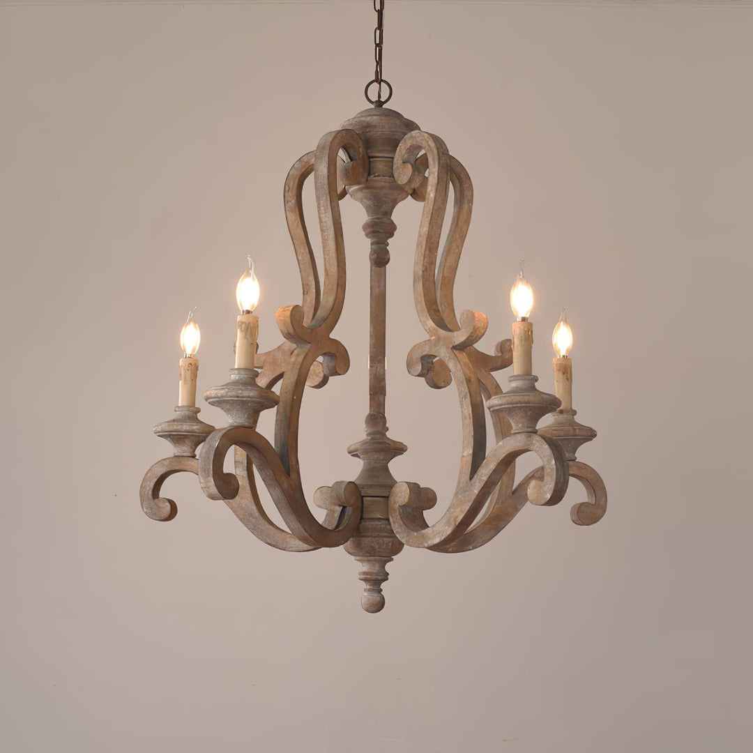 Parrotuncle Wooden Candle Chandelier - Vakkerlight