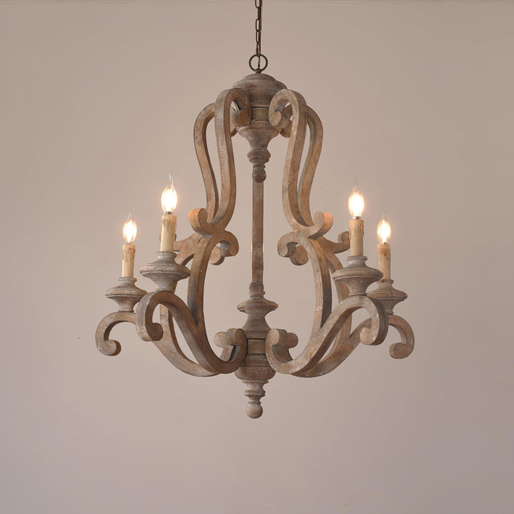 Parrotuncle Wooden Candle Chandelier - Vakkerlight