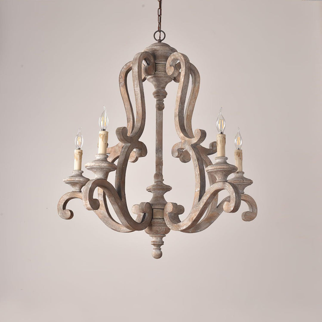Parrotuncle Wooden Candle Chandelier - Vakkerlight