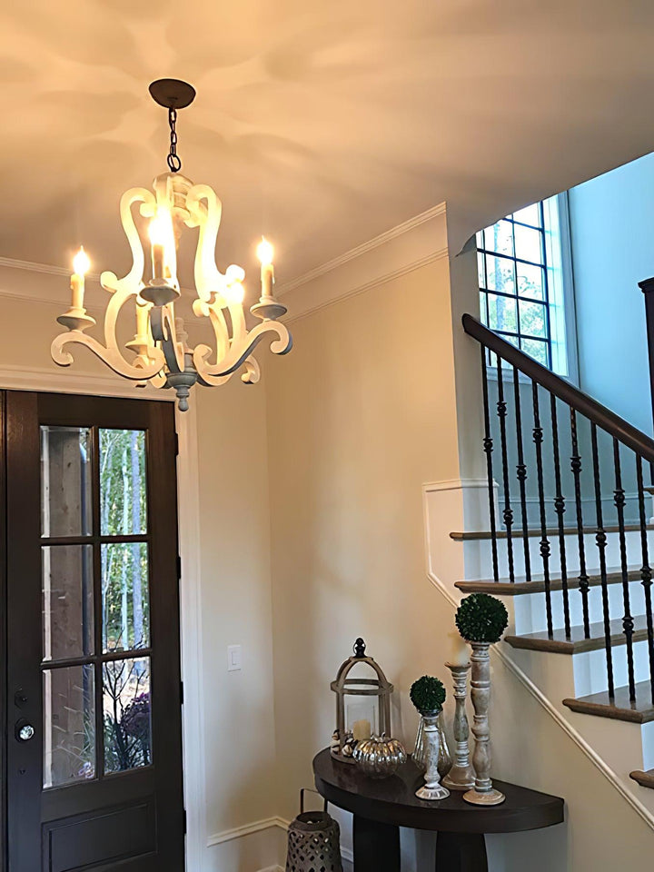 Parrotuncle Wooden Candle Chandelier - Vakkerlight