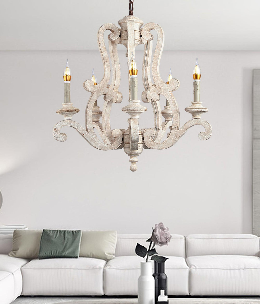 Parrotuncle Wooden Candle Chandelier - Vakkerlight