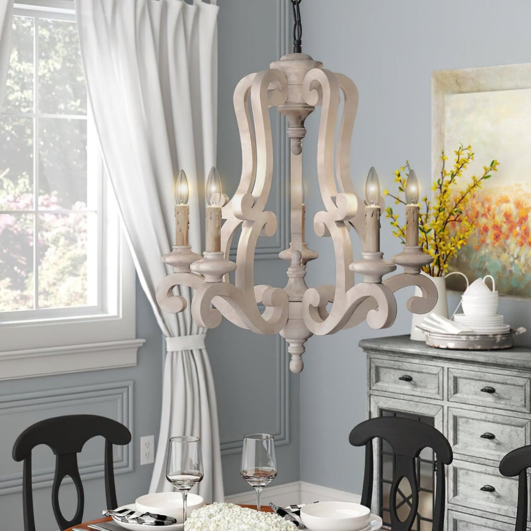 Parrotuncle Wooden Candle Chandelier - Vakkerlight