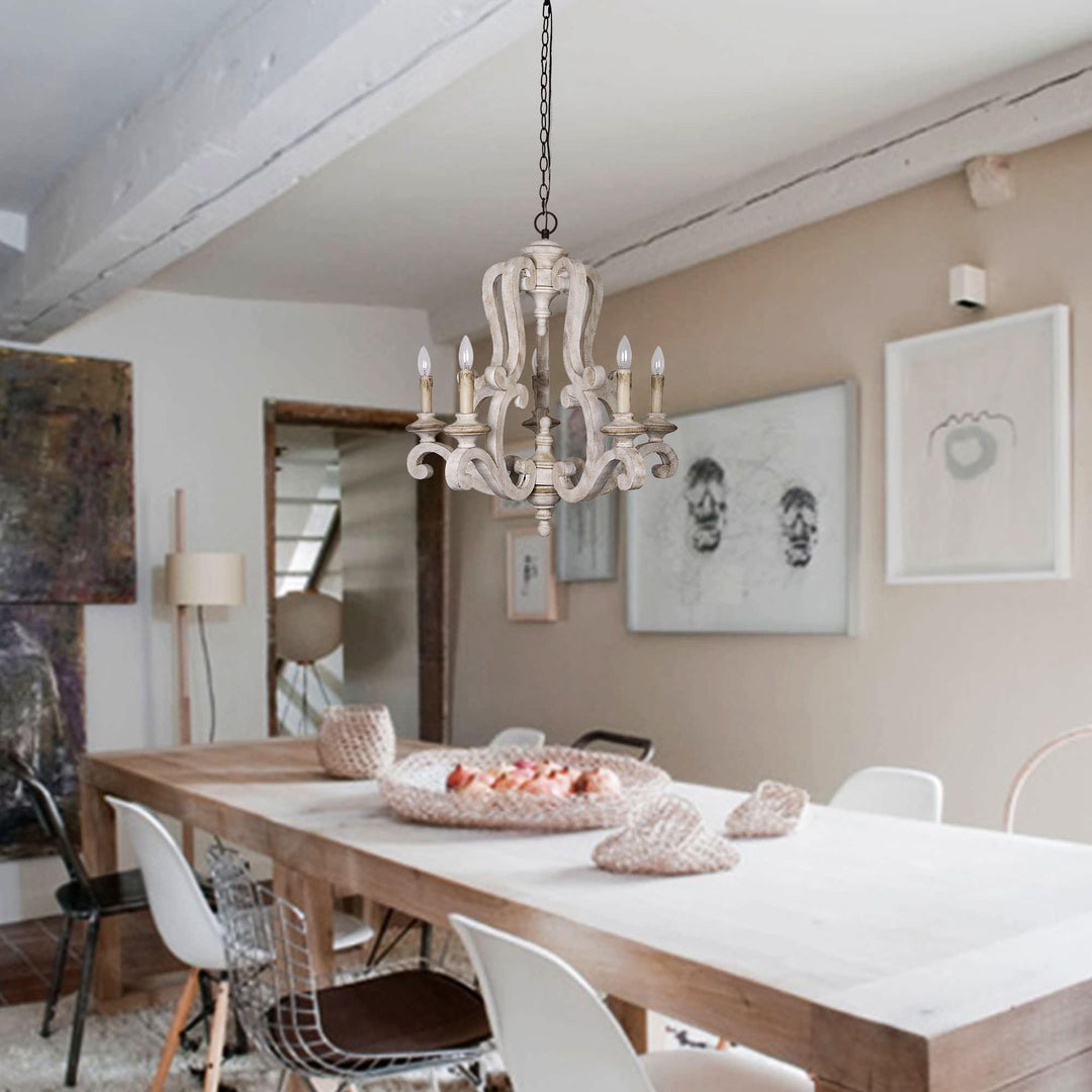 Parrotuncle Wooden Candle Chandelier - Vakkerlight