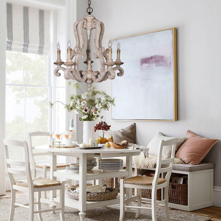Parrotuncle Wooden Candle Chandelier - Vakkerlight