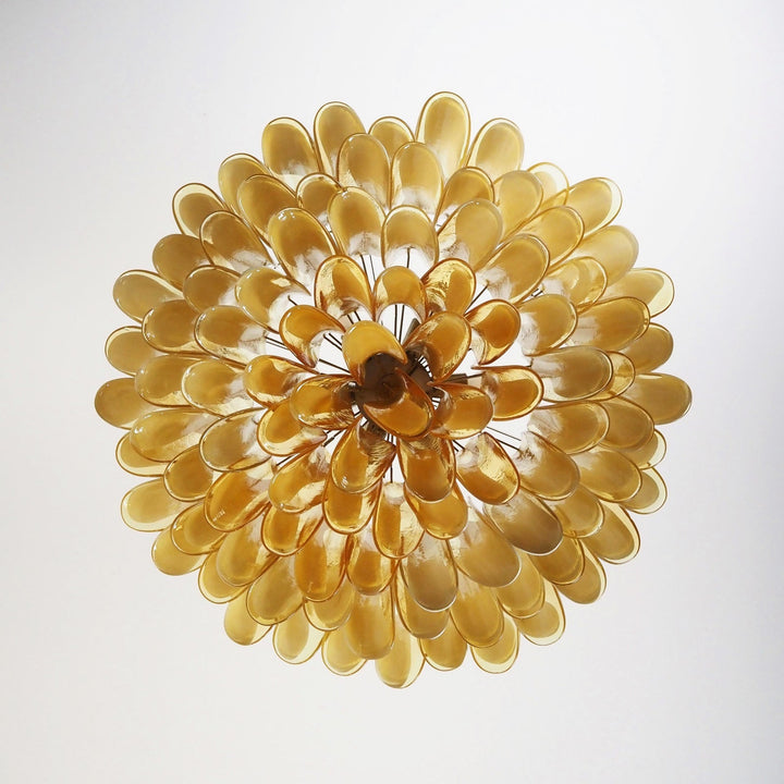 Petal Amber Murano Glass Chandelier - Vakkerlight