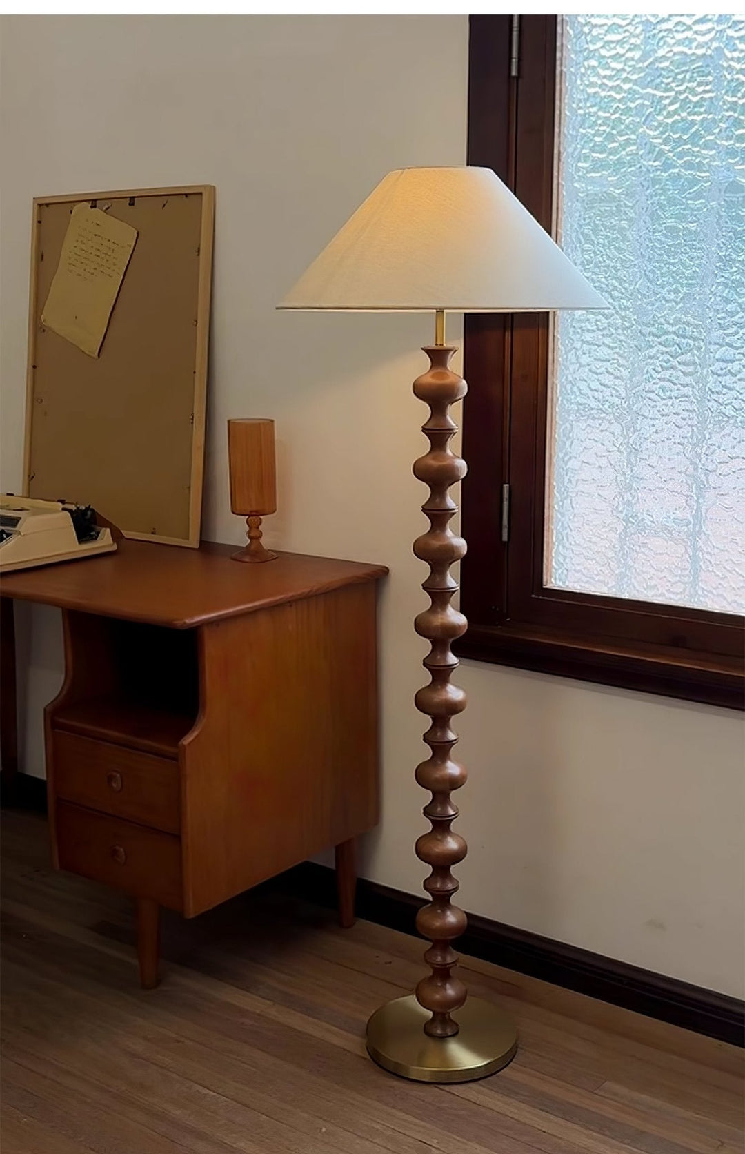 Sculpted Rhythm Wood Floor Lamp - Vakkerlight