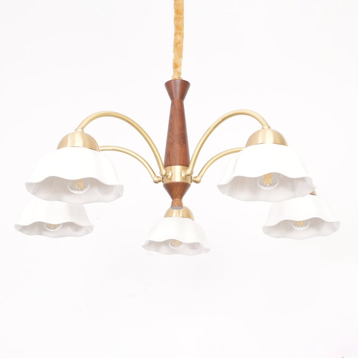 Swedish Modern Brass Chandelier - Vakkerlight