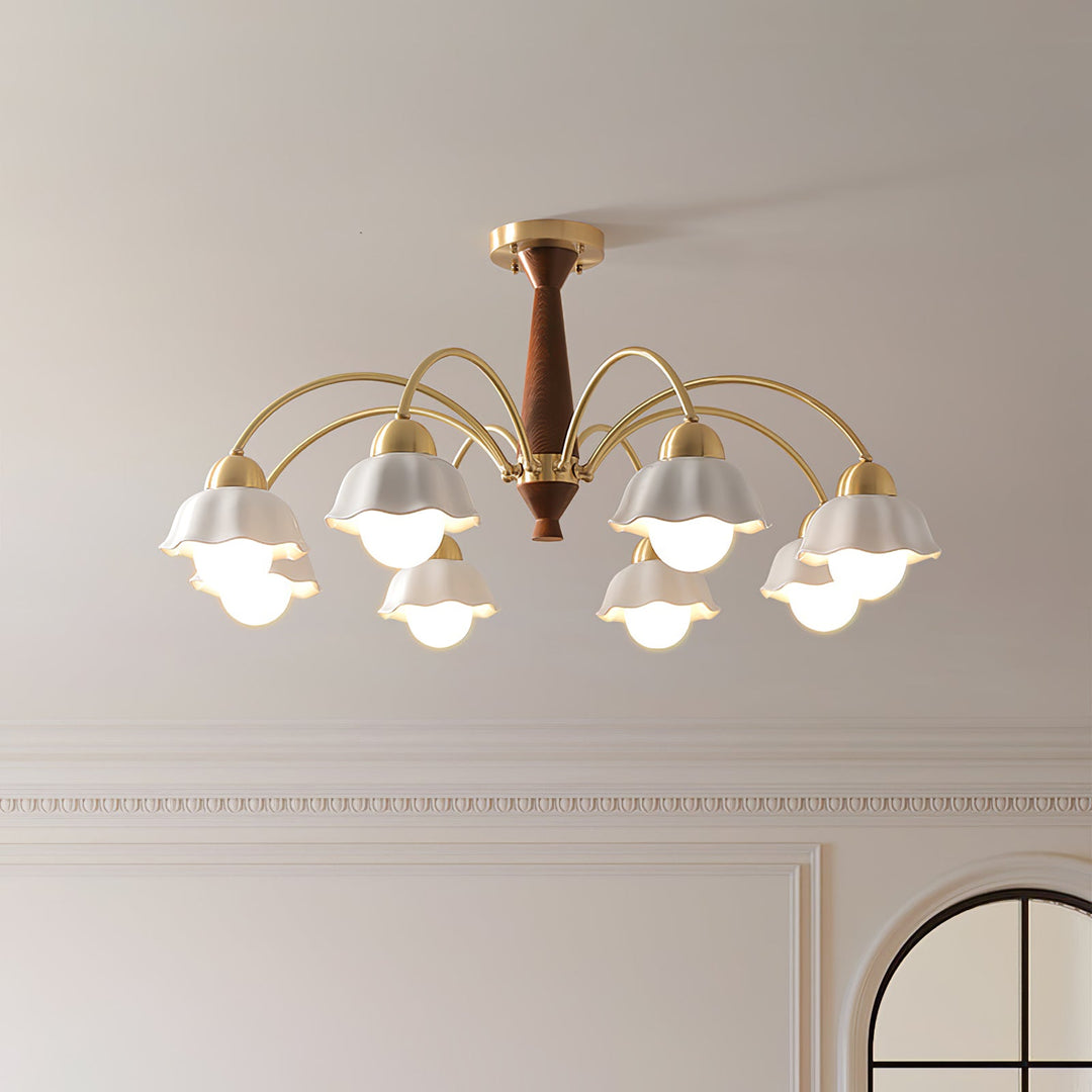 Swedish Modern Brass Chandelier - Vakkerlight